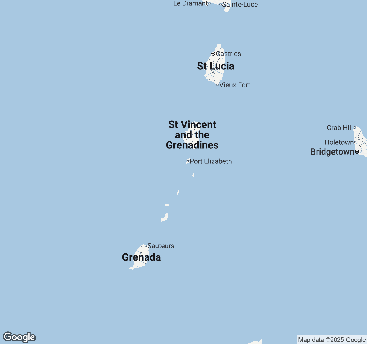 Map of Saint Vincent and the Grenadines